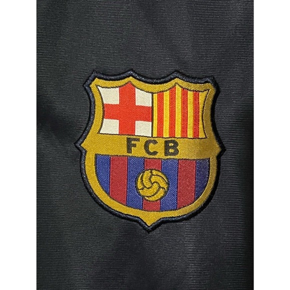 FCB BARCELONA SOCCER JACKET FOOTBALL FULL ZIP TRACK ACTIVE LARGE L - Picture 3 of 6